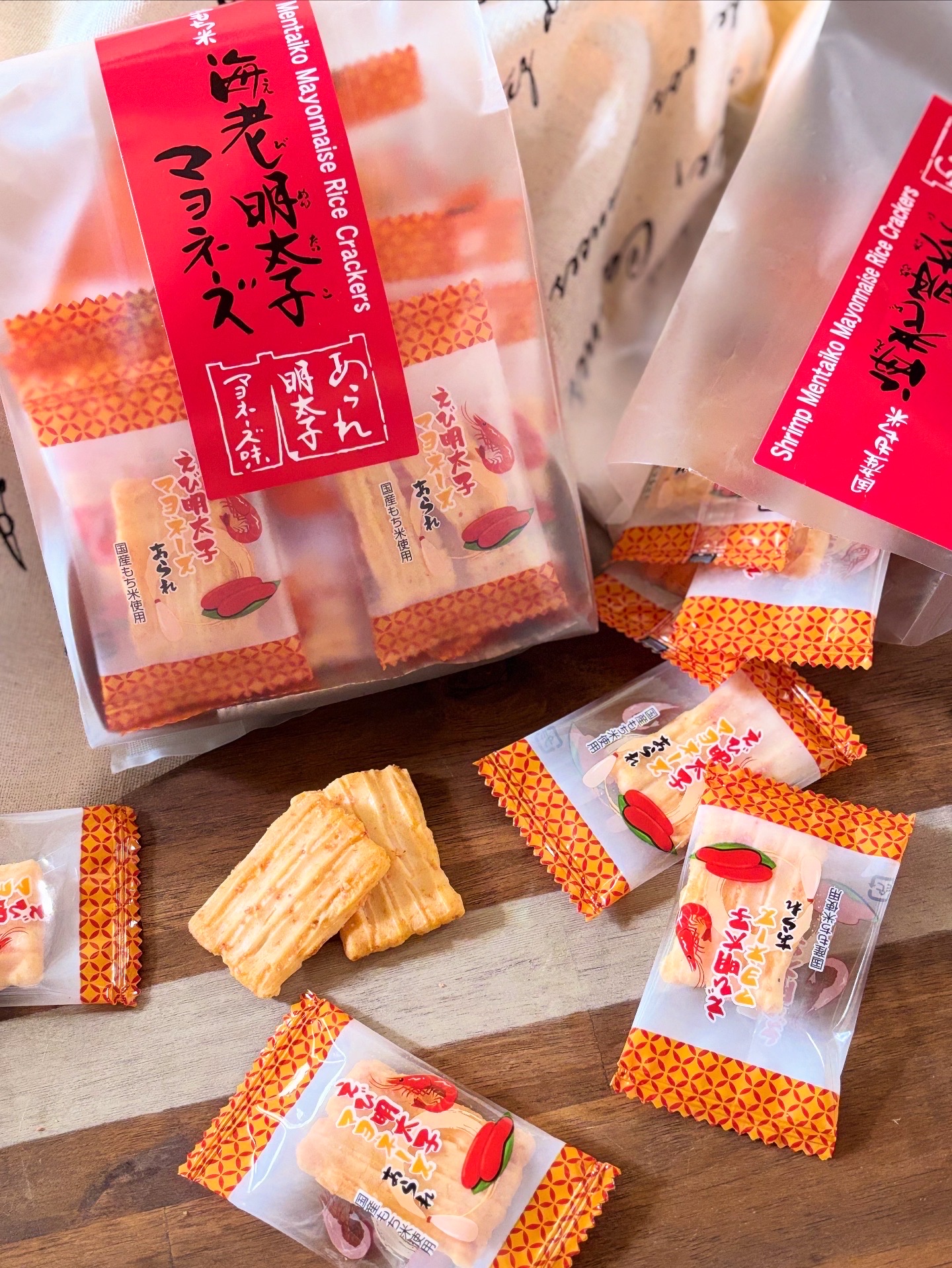海老明太子マヨネーズおかき|国産もち米使用の海老明太子味 - 画像 (3)